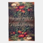 Linge De Cuisine Tomates botaniques de Pomodoro personnalisées (Vertical)