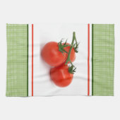 Linge De Cuisine Tomates fraîches mûres sur la cuisine verte (Horizontal)