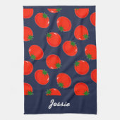 Linge De Cuisine tomates rouges sur le bleu (Vertical)