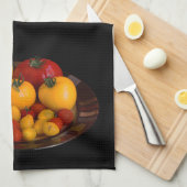 Linge De Cuisine Tomates rouges, tomates jaunes (Quart Plié)