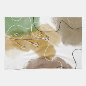 Linge De Cuisine Tonalité de la Terre d'extraction botanique (Horizontal)