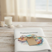 Linge De Cuisine tongs colorés aquarelle personnalisable