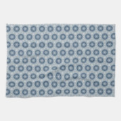 LINGE DE CUISINE TONS BLEU & BLANC FLAKES D'HIVER (Horizontal)
