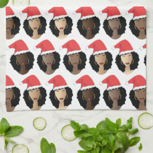 Linge De Cuisine Tons de Melanin, Femmes noires, Joyeux Noël