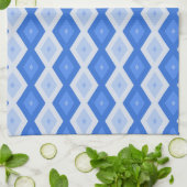 Linge De Cuisine Tons de motif de diamant bleu (Plié)