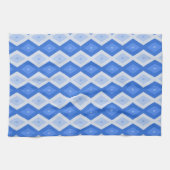 Linge De Cuisine Tons de motif de diamant bleu (Horizontal)