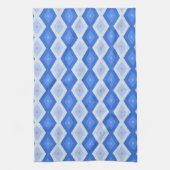 Linge De Cuisine Tons de motif de diamant bleu (Vertical)