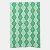 Linge De Cuisine Tons de motif diamant vert (Vertical)