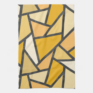 Linge De Cuisine Tons de motif en vitrail jaune