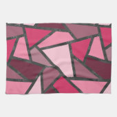 Linge De Cuisine Tons de motif en vitrail rose (Horizontal)