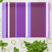 Linge De Cuisine Tons de rayures violettes (Plié)
