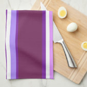 Linge De Cuisine Tons de rayures violettes (Quart Plié)