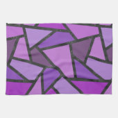 Linge De Cuisine Tons de vitrail violet motif (Horizontal)