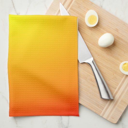 Linge De Cuisine Tons d'orange jaune brillant (Quart Plié)