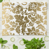 Linge De Cuisine Tons or Floral Damas Monogramme (Plié)