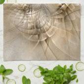 Linge De Cuisine Tons Terre Abstrait Art fractal moderne Texture (Plié)