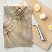 Linge De Cuisine Tons Terre Abstrait Art fractal moderne Texture (Quart Plié)