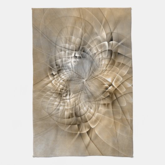 Linge De Cuisine Tons Terre Abstrait Art fractal moderne Texture (Vertical)