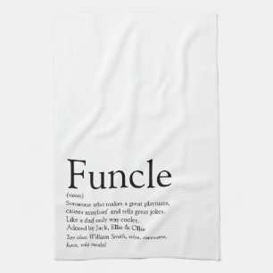 Linge De Cuisine Tonton, définition d'oncle noir et blanc