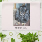 Linge De Cuisine Top Paw Prints with Pet Photo & Names Layout (Plié)
