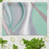 Linge De Cuisine Tornade Abstraite à la menthe de chocolat (Plié)