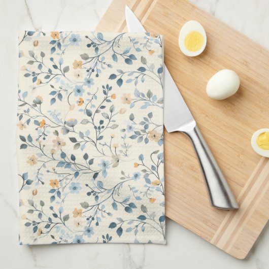 Linge De Cuisine Torrons français rétro de printemps Botanique Serv (Quart Plié)