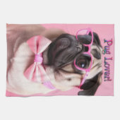 Linge De Cuisine Torse de cuisine pour amateur de Pug mignon (Horizontal)