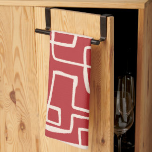 Linge De Cuisine Torse & Tourne Rouge Blanc