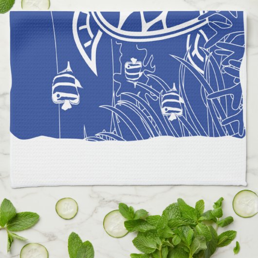 Linge De Cuisine Tortue de bleu d'Hawaï (Plié)