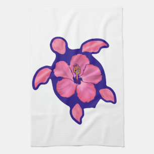 Linge De Cuisine Tortue de Honu hawaïenne et Hibiscus