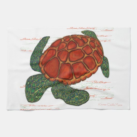 Linge De Cuisine Tortue de mer (Horizontal)