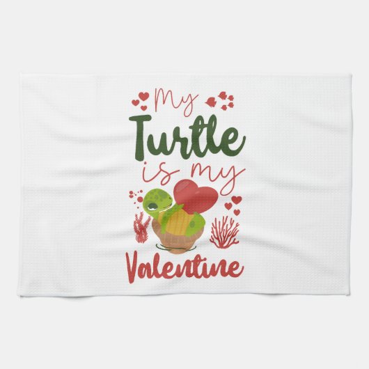 Linge De Cuisine Tortue de mer Tortue de terre Saint-Valentin (Horizontal)