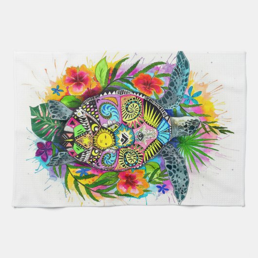 Linge De Cuisine Tortue spirituelle aidante (Horizontal)