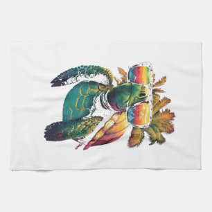 Linge De Cuisine Tortue Tortues de mer hawaïennes Plage Hawaï Palmi