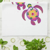 Linge De Cuisine Tortues de Honu hawaïennes tropicales (Plié)