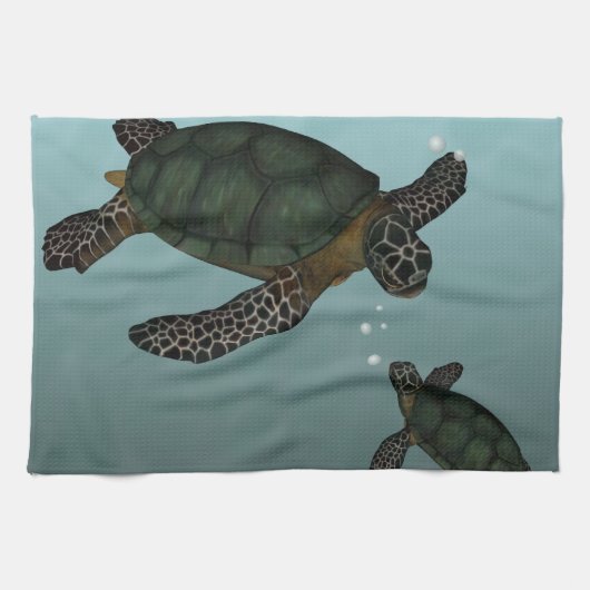 Linge De Cuisine Tortues de mer (Horizontal)
