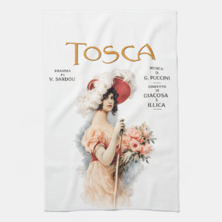 Linge De Cuisine Tosca Opera Vintage - Puccini Opera Poster Design