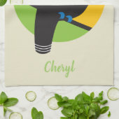 Linge De Cuisine Toucan Rainforest Tropical Bird Art (Plié)