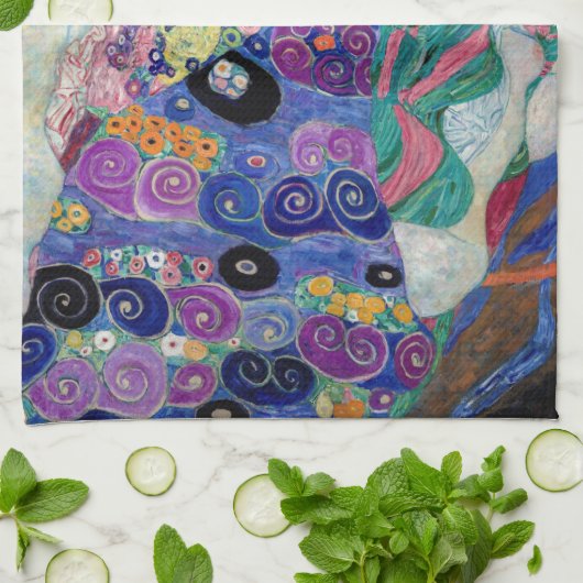 LINGE DE CUISINE TOUR À THÉ : GUSTAV KLIMT : LA VIERGE (Plié)