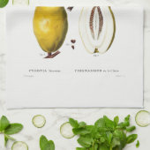 LINGE DE CUISINE TOUR À THÉ : REDOUTÉ : QUINCE (Plié)