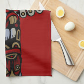 Linge De Cuisine Tour Canada Totem natif Pole Vancouver Tea Towel (Quart Plié)