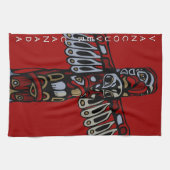 Linge De Cuisine Tour Canada Totem natif Pole Vancouver Tea Towel (Horizontal)
