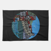Linge De Cuisine Tour Canada Totem natif Pole Vancouver Tea Towel (Horizontal)
