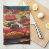 Linge De Cuisine Tour de la Pizza (Quart Plié)