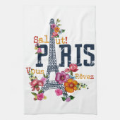 Linge De Cuisine Tour Eiffel Paris Chemise Salut Flower Paris Fra (Vertical)
