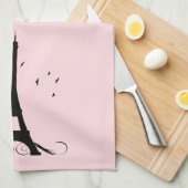 Linge De Cuisine Tour Eiffel rose de Paris (Quart Plié)