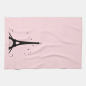 Linge De Cuisine Tour Eiffel rose de Paris (Horizontal)