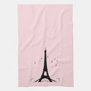 Linge De Cuisine Tour Eiffel rose de Paris