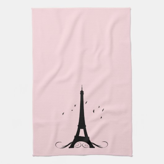 Linge De Cuisine Tour Eiffel rose de Paris (Vertical)
