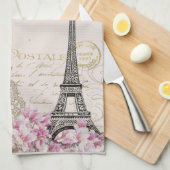 Linge De Cuisine Tour Eiffel Vintage Paris Lilac (Quart Plié)